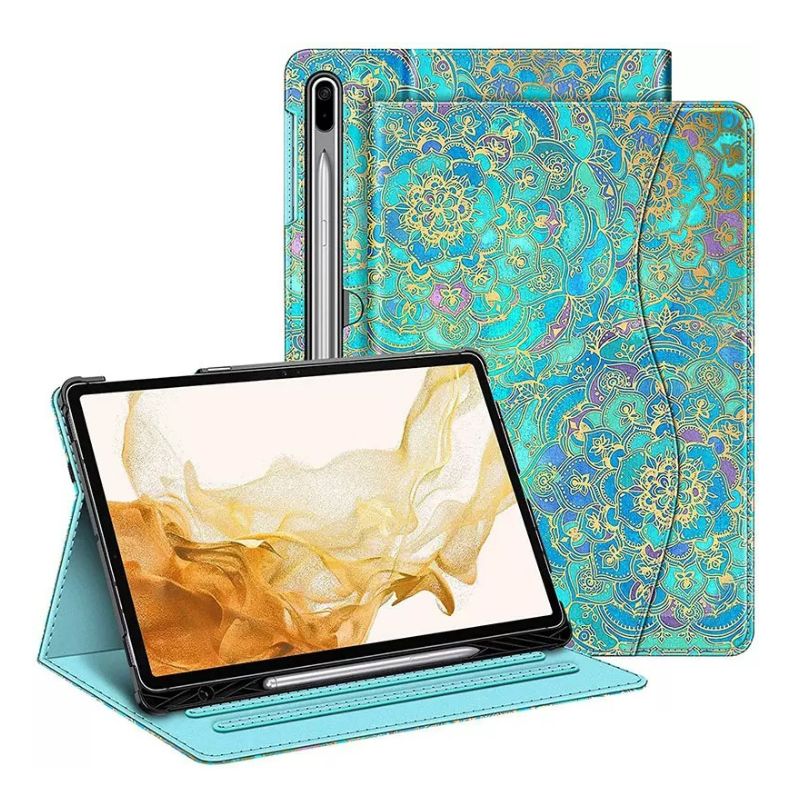 Load image into Gallery viewer, [With Pen Slot] Samsung Galaxy Tab S8 Ultra &amp; S9 Ultra &amp; S10 Ultra 14.6&quot; Multi-angle Flip Cover Stand Series Case
