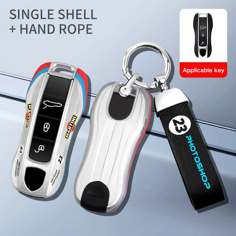 Load image into Gallery viewer, Porsche Stylish Touches Car Key Fob Case Cover For Cayenne, Panamera, Taycan, Macan, 718, 911
