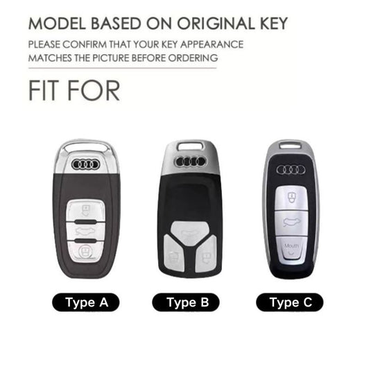 Audi 360° All Inclusive Car Key Fob Case Cover For A3, A4, A5, A6, A7, A8, Q2, Q5, Q7, Q8, e-tron