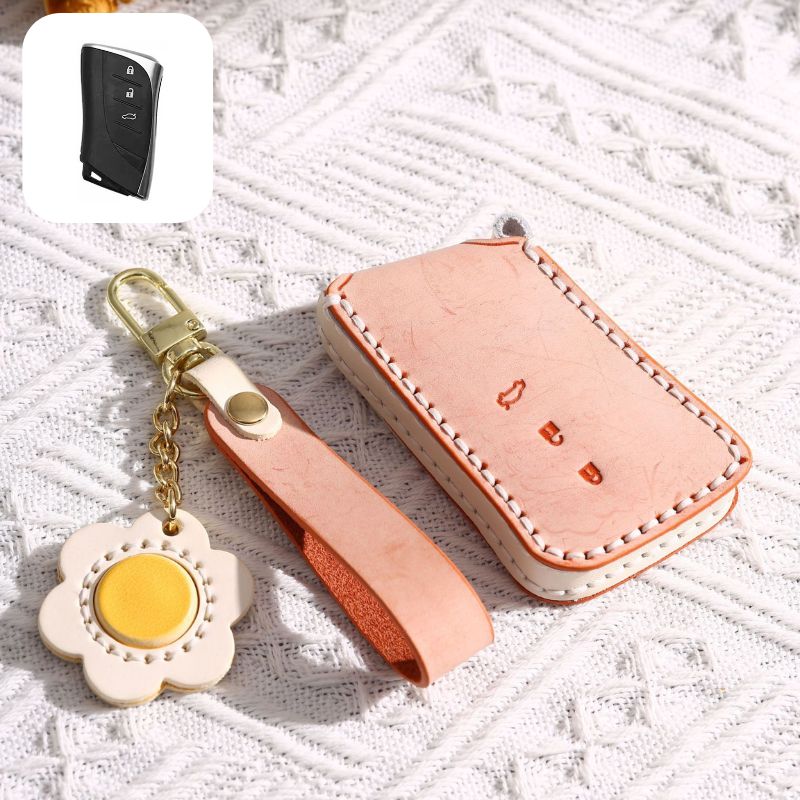 Load image into Gallery viewer, Lexus Genuine Leather Car Key Fob Case Cover For ES350, LC500, LS500, UX200, GX460
