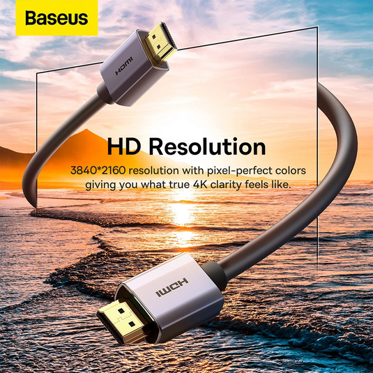 Baseus High Definition Series Graphene HDMI to HDMI 4K Adapter Cable 5M - Black - i-Station Mobile Phone & Electronic Device Repair and Accessories