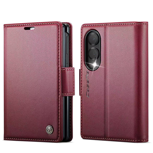 [With Card Slot] Samsung Galaxy Z Fold8 / Ultra - Premium Leather Shockproof Wallet Series Case