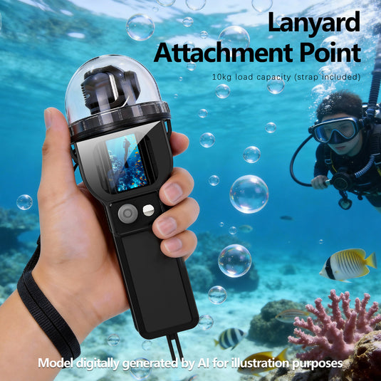 DJI Osmo Pocket 3 Waterproof Housing Case 30m Depth 360° Panoramic Underwater Shooting Cover