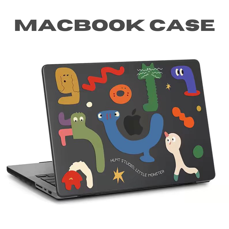 Load image into Gallery viewer, Apple MacBook Air 15&quot; (A2941 &amp; A3114) Little Monster Matte Transparent Shockproof Protective Soft Case
