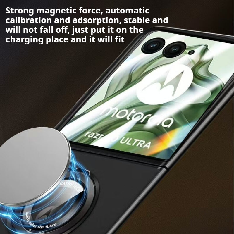 Load image into Gallery viewer, [Built-in Ring Bracket][Magsafe Compatible] Motorola Moto Razr 40/Ultra Ultra-thin Semi-transparent Matte Stand Series Case
