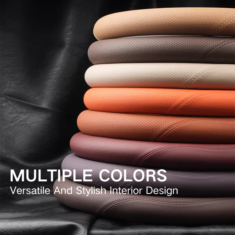 Load image into Gallery viewer, Mercedes-Benz Genuine Leather Breathable Steering Wheel Cover for E300L, C260L, GLC300, S450, GLE450, A200, GLK300
