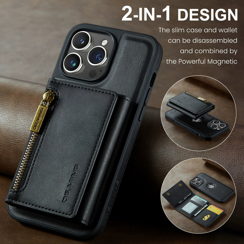 Load image into Gallery viewer, [Magsafe Compatible][With Card Slot] Apple iPhone 13/Pro/Pro Max Leather Full-protection Shockproof Wallet Series Case
