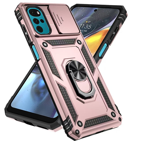 [Built-in Ring Bracket][With Slide Lens Cover] Xiaomi Redmi K60 Ultra Magnetic Kickstand Shockproof Heavy Duty Series Case