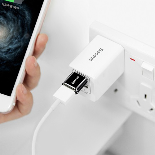 Load image into Gallery viewer, Baseus Mini USB Female to Type-C Male Adapter Converter Black
