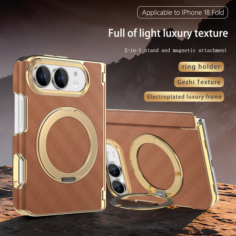 Load image into Gallery viewer, Apple iPhone Duo - PU Leather Magnetic Rotating Stand with Hinge Protection Back Cover
