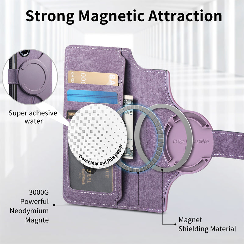 Load image into Gallery viewer, [Magsafe Compatible][Detachable] Samsung Galaxy Z Fold3 SM-F926 Leather Flip Shockproof Wallet Series Case With Card Slot
