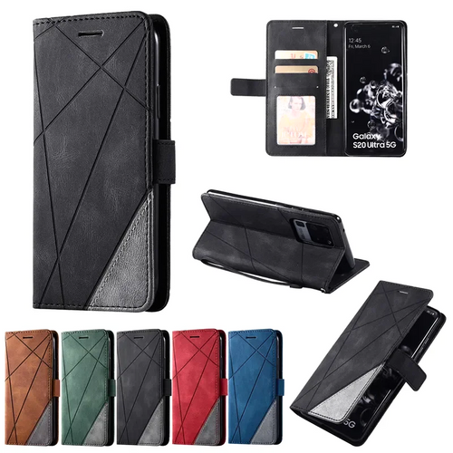 [With Card Slot] Samsung Galaxy S22 SM-S901/Ultra SM-S908/Plus SM-S906 Leather Full-cover Flip Wallet Series Case