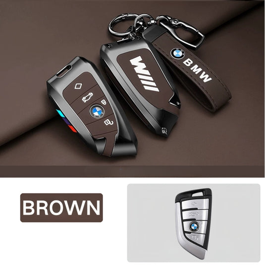 BMW Premium Leather Protection Car Key Fob Case Cover For BMW 5 Series (530), 3 Series (330Li), 7 Series, X1, X3, X5, iX3 (2026)