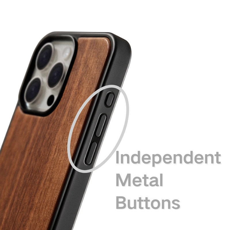 Load image into Gallery viewer, [MagSafe Compatible] Apple iPhone 15/Plus/Pro/Pro Max Walnut Wood Full-cover Shockproof Essentials Series Case
