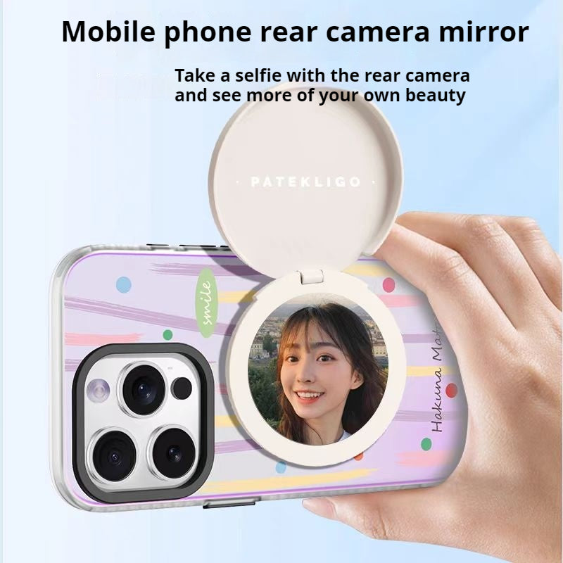 Load image into Gallery viewer, [Magsafe Comptible][Built-in Mirror Stand] Apple iPhone 14/Pro/Pro Max Laser Gradient Shockproof Fashion-Forward Series Case
