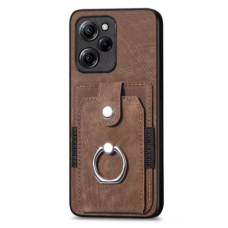 Load image into Gallery viewer, [Built-in Ring Bracket][With Card Solt] OPPO A17K CPH2471 Full-coverage Leather Shockproof Wallet Series Case
