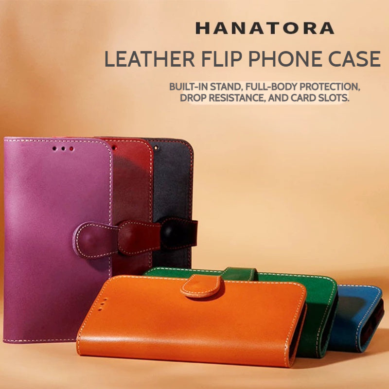 Load image into Gallery viewer, [With Card Slot] Apple iPhone 18 Pro &amp; Max - HANATORA Premium Genuine Leather Flip Wallet Case
