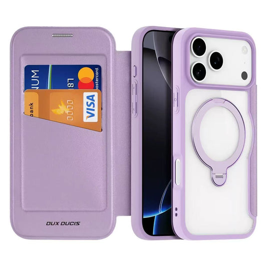 [With Card Slot][Magsafe Compatible] Apple iPhone 17 Pro / 18 Pro - Multi Function Card Slot Leather Wallet Series Flip Case