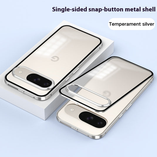 Google Pixel 9/Pro/Pro XL - Full Cover Metal Frame Shockproof Matte Case