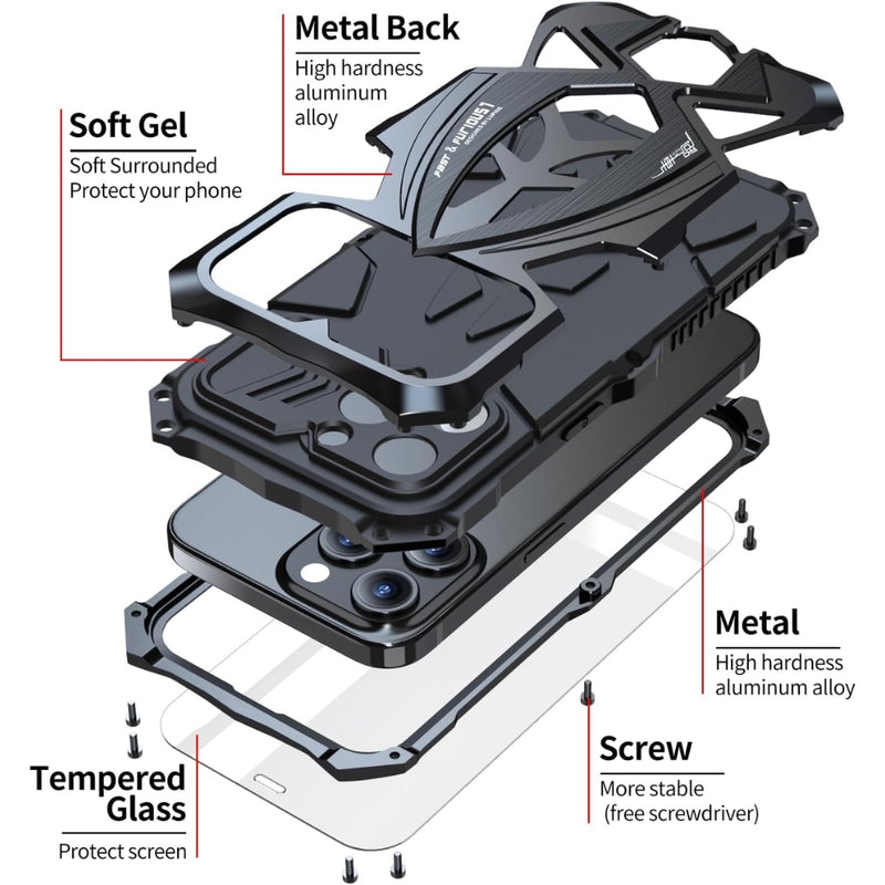 Load image into Gallery viewer, [Military-Grade Protection] [Metal Frame Bumper] Apple iPhone 13 / 13 Mini / 13 Pro / 13 Pro Max - Heavy Duty Shockproof Series Phone Case
