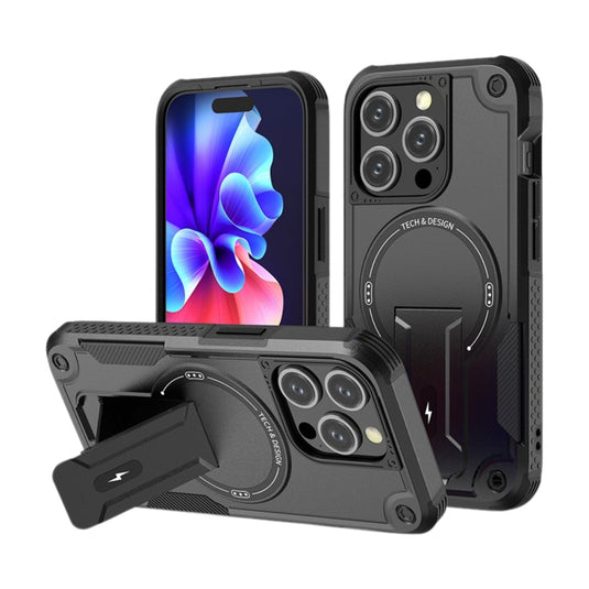 [Invisible Bracket] Apple iPhone 14/Plus/Pro/Max - Magnetic Compatible Case with Hidden Kickstand