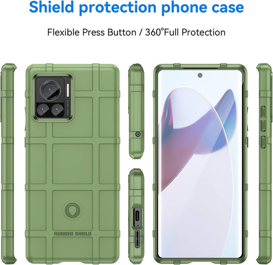 Motorola Moto Edge 30 Ultra/X30 Pro - Shield Shockproof Rugged Heavy Duty Case With 2PC 9H Glass Screen Protector