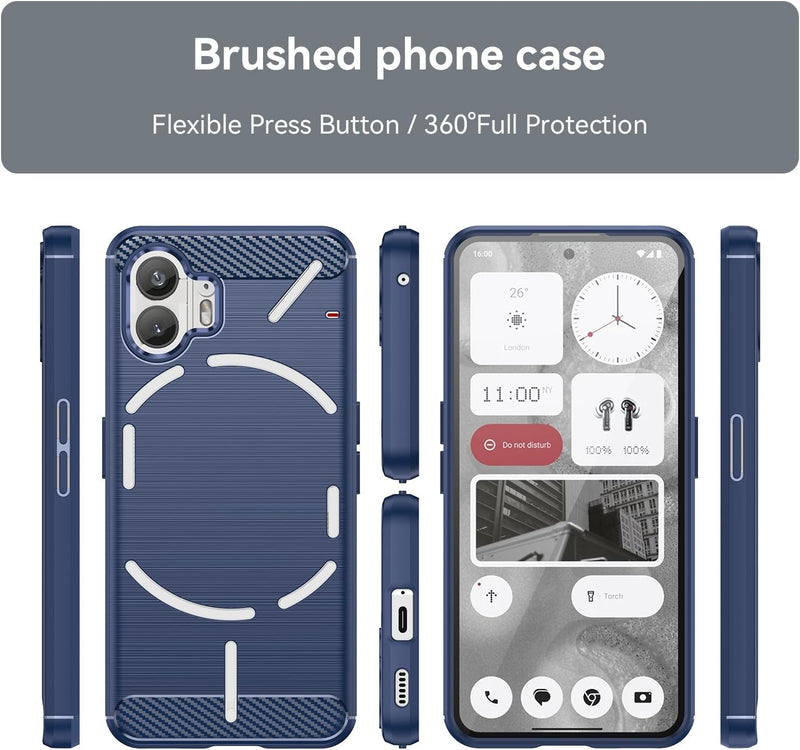 Load image into Gallery viewer, Nothing Phone 2 - Shield Shockproof Rugged Heavy Duty Case  With 2PC Tempered Glass Screen Protector
