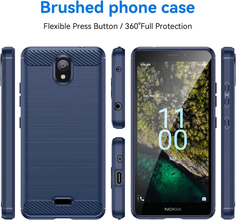 Load image into Gallery viewer, Nokia C100 - Shield Shockproof Rugged Heavy Duty Case With 2PC 9H Tempered Glass Screen Protector
