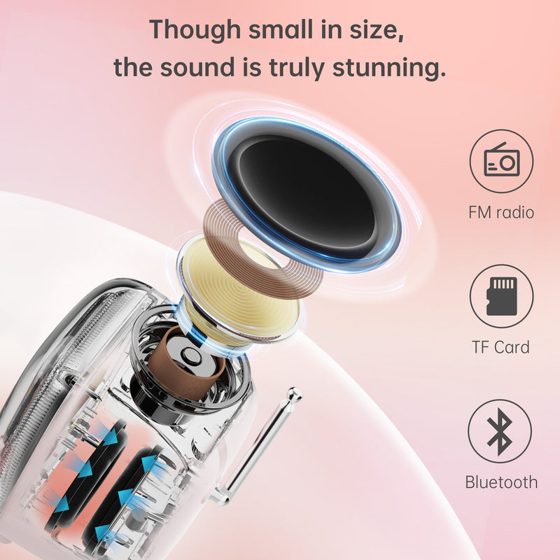 Load image into Gallery viewer, Divoom Tiivoo-2 FM Radio Bluetooth Speaker With Alarm Clock And Upload Photos,Pixel Art Retro Mini Small Cute Wireless Speaker For Party Office Home Desk Bedroom
