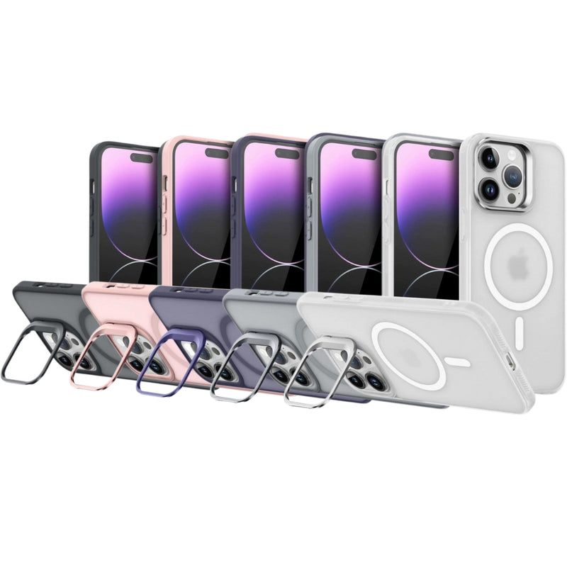 Load image into Gallery viewer, [Metal Lens Bracket] Apple iPhone 11/Pro/Max - TPU Matte Finish Magsafe Stand Case
