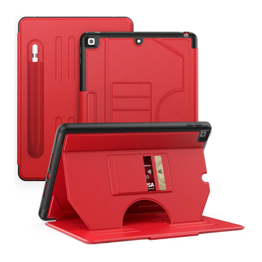 [With Card Slot] Apple iPad 10.2" 7th/8th/9th (2019/2020/2021) 3 in 1 Smart Magnetic Auto Sleep Drop Proof Case