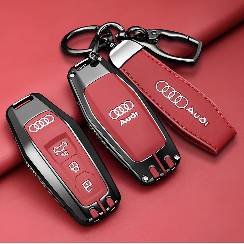 Load image into Gallery viewer, Audi Premium Leather Protection Car Key Fob Case Cover For Audi A5, A5L, Q5, Q6, Q6L, e-tron (2025/2026) - i-Station Mobile Phone &amp; Electronic Device Repair and Accessories
