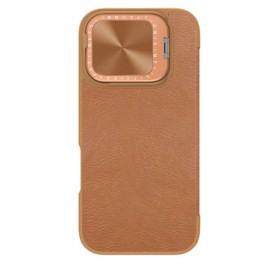 [With Card Slot][Built-in Lens Bracket] Apple iPhone 16/Pro/Pro Max Business Flip Full-cover Shockproof Genuine Leather Series Case