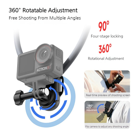 Action Camera Neck Holder for Osmo Action 6, Pocket 3, GoPro - i-Station Mobile Phone & Electronic Device Repair and Accessories
