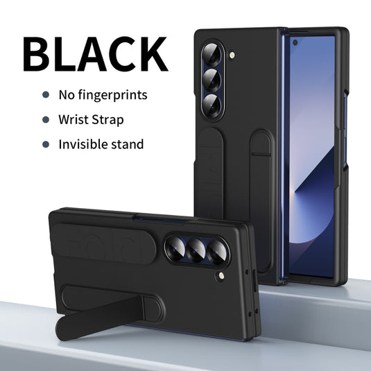 [Built-in Stand] [With Wrist Strap] Samsung Galaxy Z Fold 5(SM-F946) - Skin feel Holder Shockproof Phone Case