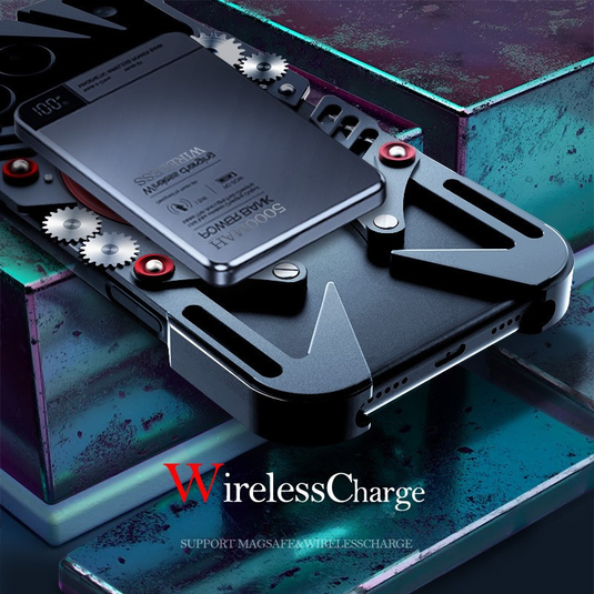 [With 360° Rotating Stand] Apple iPhone 17 Pro/Pro Max - Aluminum Alloy Metal Frame Shockproof Case