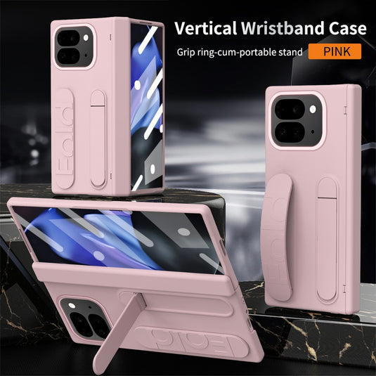 [Built-in Stand] [With Wrist Strap] Google Pixel 9 Pro Fold (GGH2X, GC15S)  - Skin feel Holder Shockproof Phone Case