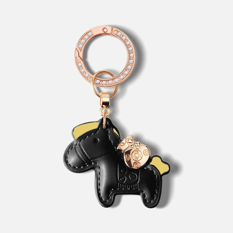 Load image into Gallery viewer, Hinne Personalized Creative Leather Keychain Rhinestone Charm &amp; Pendant
