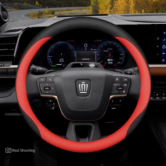 Toyota Premium Nappa Leather Breathable Ultra-Thin Non-Slip Steering Wheel Cover For Toyota Crown 12th/13th/14th Gen - i-Station Mobile Phone & Electronic Device Repair and Accessories