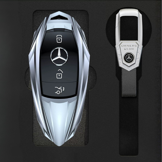 Mercedes Benz Mecha Style Zinc Alloy Car Key Fob Case Cover For Benz A, B, C, E, S, G-Class, GLA, GLB, GLC, GLE, GLS, CLA, CLS, EQC