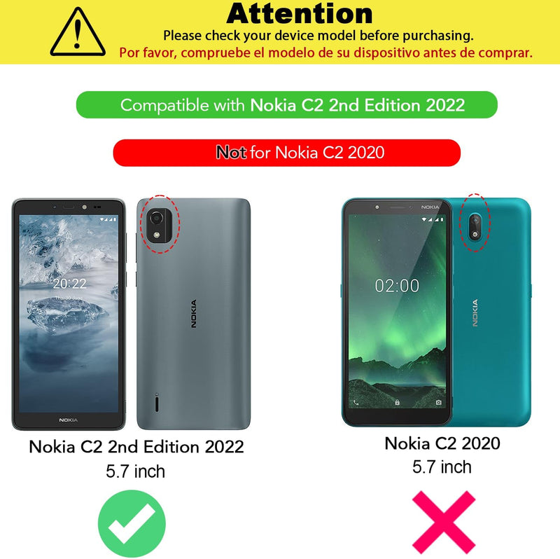 Load image into Gallery viewer, Nokia C2 2nd Edition - AirPillow Cushion Transparent Soft Clear TPU Four Corners Protective Case With 2PC 9H Tempered Glass Screen Protector
