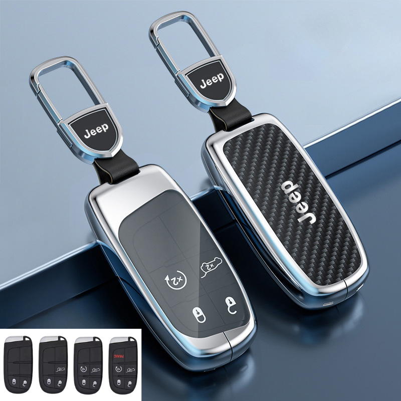 Load image into Gallery viewer, Jeep Carbon Fiber Full Protection Key Fob Case for Grand Cherokee, Cherokee, Renegade, Compass, Commander - i-Station Mobile Phone &amp; Electronic Device Repair and Accessories

