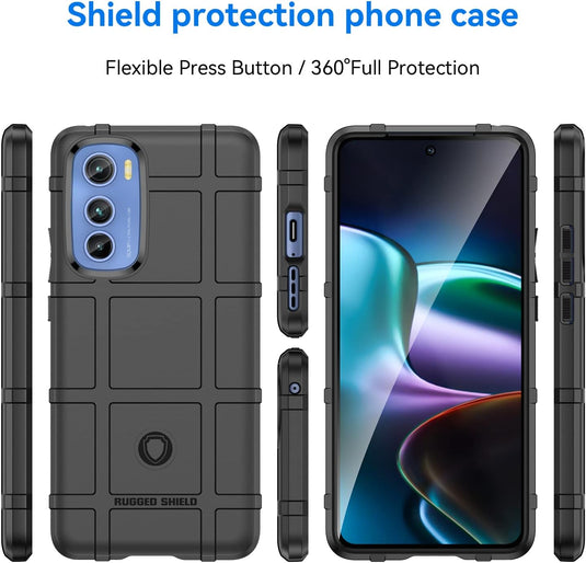 Motorola Moto Edge 30 - Shield Shockproof Rugged Heavy Duty Case With 2PC 9H Glass Screen Protector