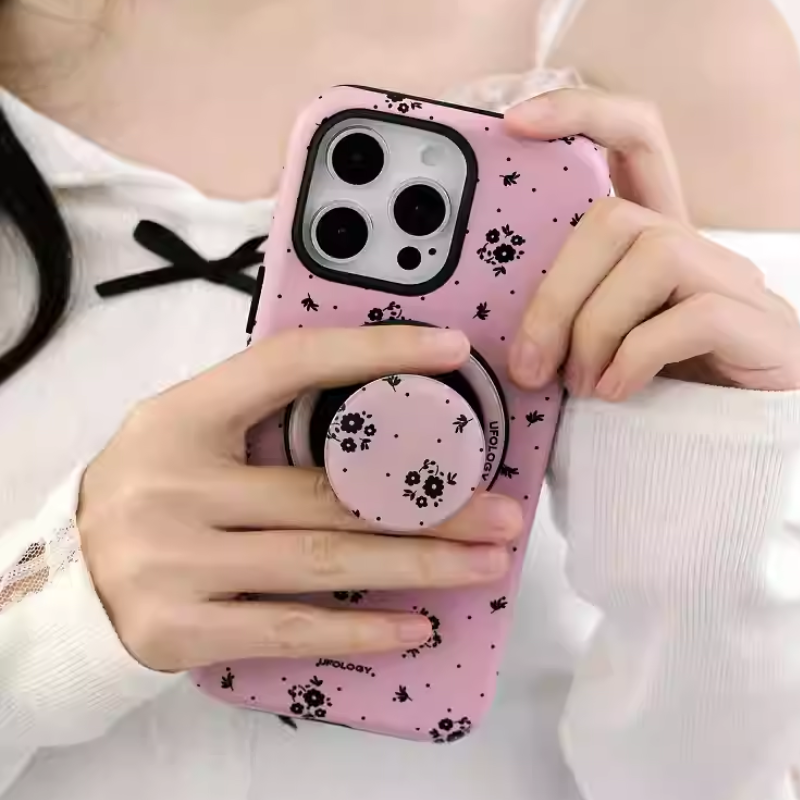 Load image into Gallery viewer, [Magsafe Compatible] Apple iPhone 17/Pro/Max - Ditsy Floral Design 2-in-1 Shockproof Phone Case with Stand
