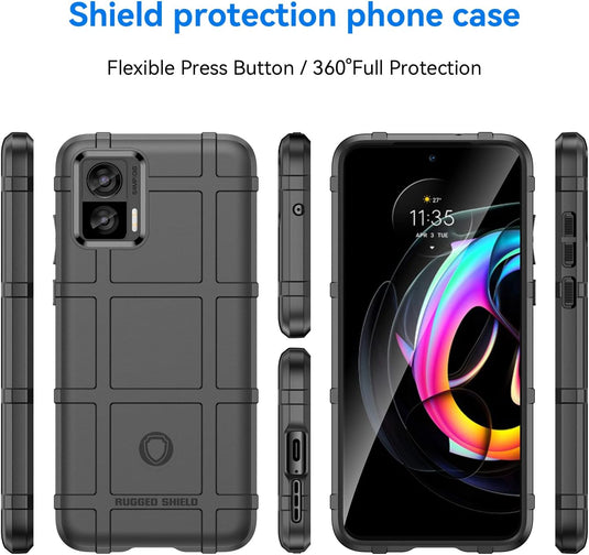 Motorola Moto Edge 30 Neo/Edge 30 Lite - Shield Shockproof Rugged Heavy Duty Case With 2PC 9H Glass Screen Protector