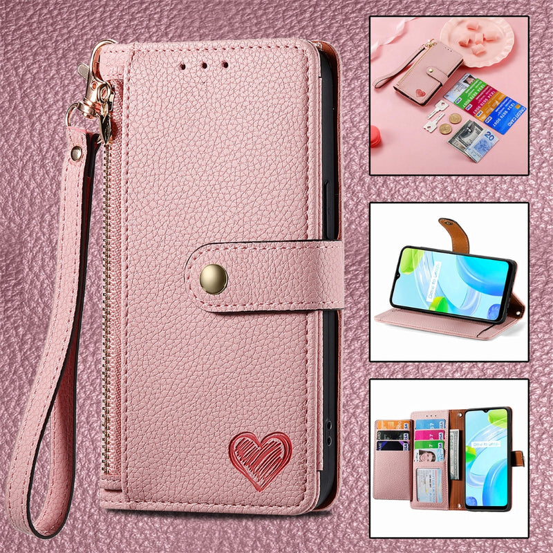 Load image into Gallery viewer, [With Card Slot] OPPO Reno11/Pro/F - PU leather Crossbody Wallet Style Shockproof Phone Case
