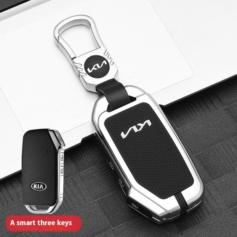 Load image into Gallery viewer, Kia Zinc Alloy + Silicone Car Key Fob Case Cover For K5, Seltos, Sportage, Sorento, Cerato, Ceed, Niro EV, Telluride, Soul, Proceed - i-Station Mobile Phone &amp; Electronic Device Repair and Accessories
