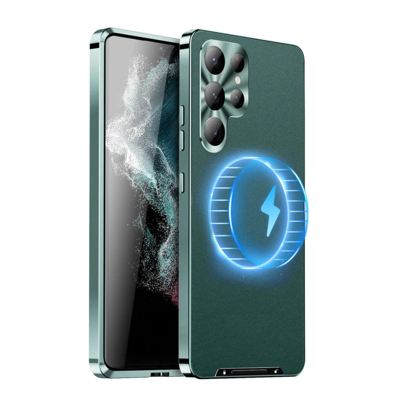 Load image into Gallery viewer, Samsung Galaxy S23 Ultra(SM-S918) - Metal Frame Shockproof Micro Matte Magnetic Protective Case
