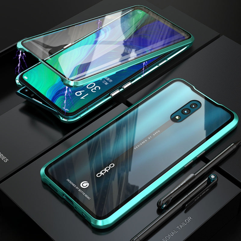 Load image into Gallery viewer, OPPO Reno12/Pro/12 F 4G/5G - Magnetic Transparent Tempered Glass Shockproof Case
