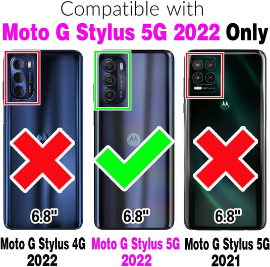 MMotorola Moto G Stylus 5G 2022/G Stylus 4G 2022 - Shield Shockproof Rugged Heavy Duty Case With 2PC Tempered Glass Screen Protector